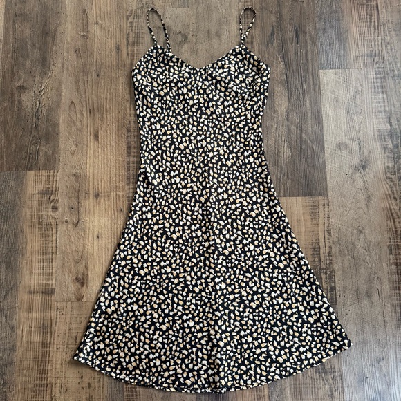 Forever 21 Dresses & Skirts - Forever 21 Dress S Sleeveless Small MIDI Fit Flare Cheetah Leopard Slip Sundress